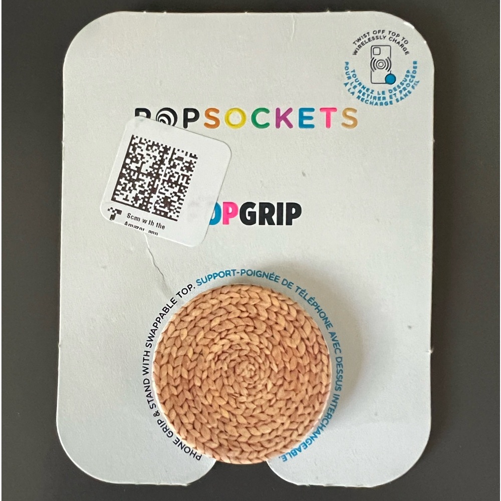 Bamboo Wicker Print Popsocket